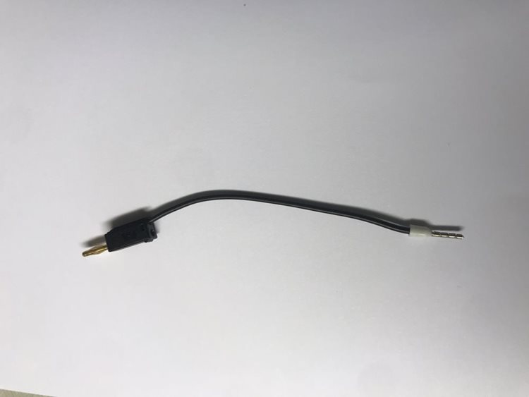 Kabel Stecker einseitig (schwarz 120mm)